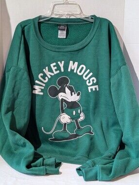 Disney License Mickey Mouse Emerald Green Sweatshirt, 2XL